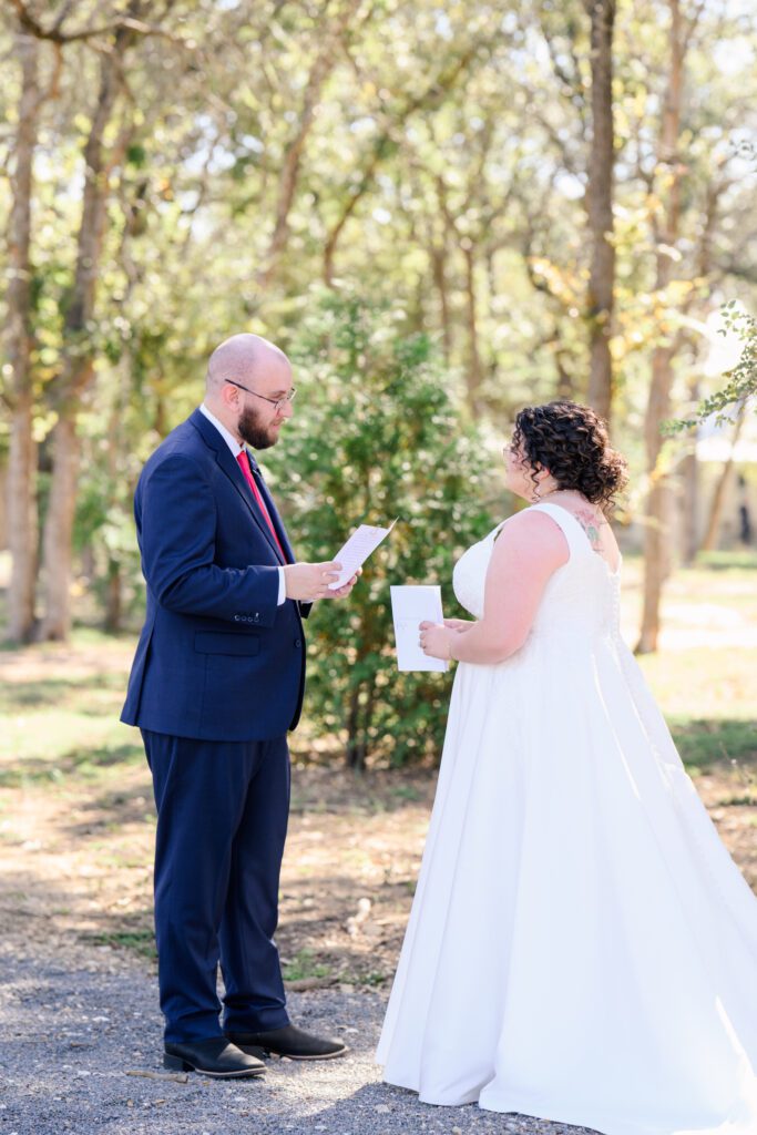 Sweet first look between this couple