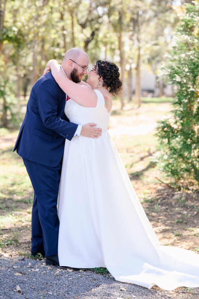Wedding planner on her wedding day with her husband