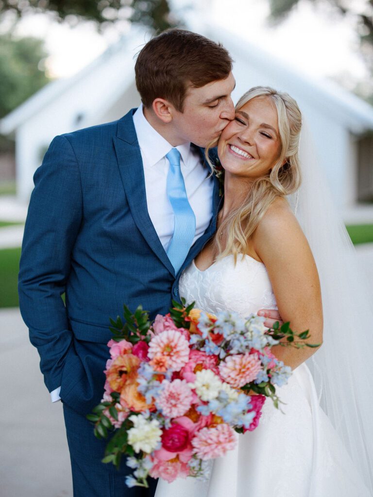 Post-ceremony bliss for these newlyweds