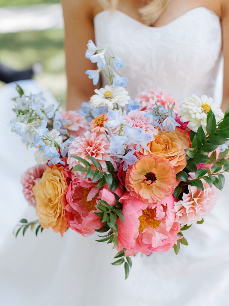 Close up of bridal bouquet
