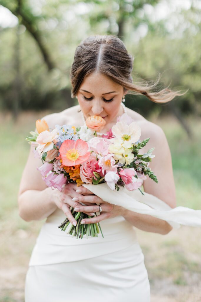 Bridal bouquet in the spring