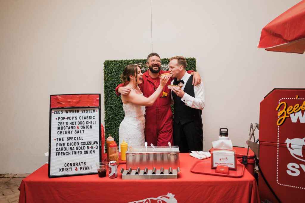 hot dog bar at wedding