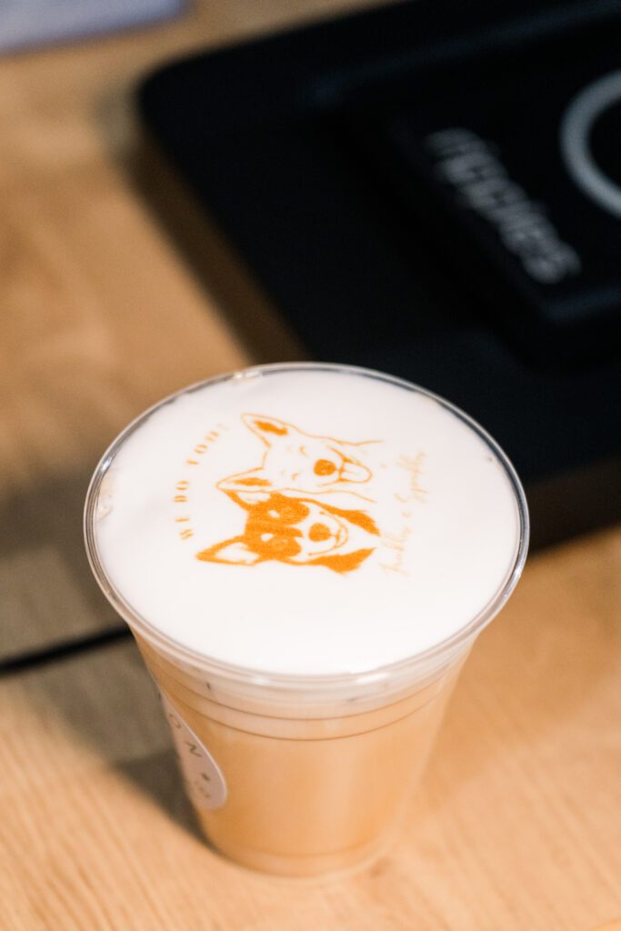 custom coffee art for wedding