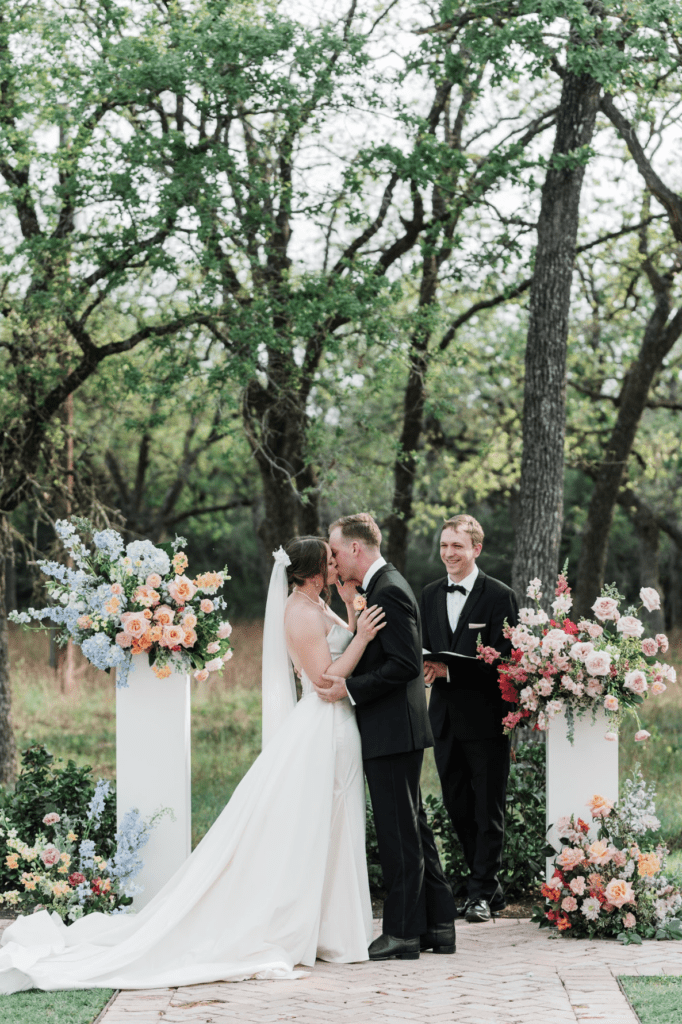 Sweet couple getting married at the Grand Lady