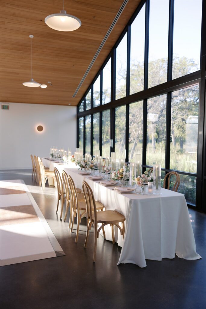 Indoor wedding reception