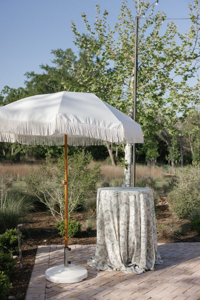 Cocktail hour design with umbrella