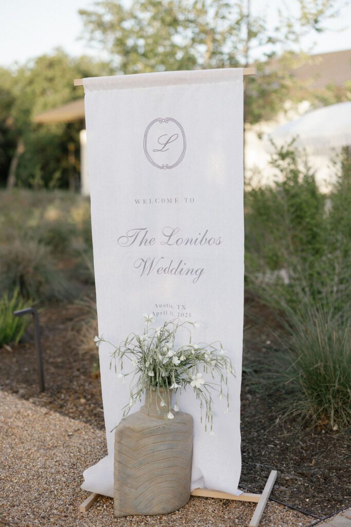 Wedding welcome sign