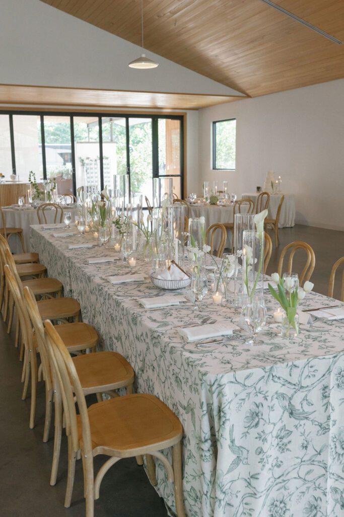 Indoor wedding reception