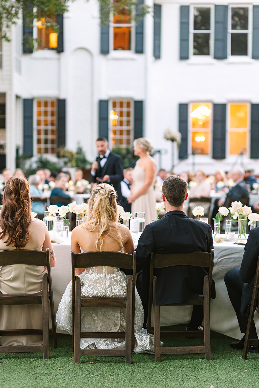 Newlyweds enjoying their reception