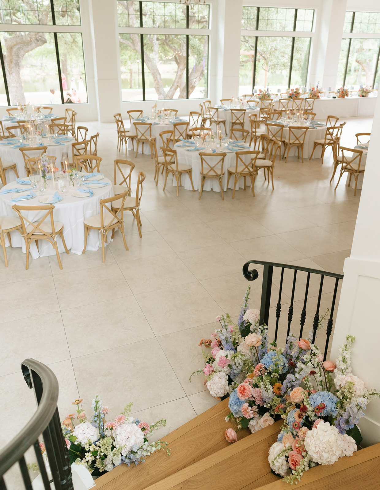 Reception space at wedding venue in Austin
